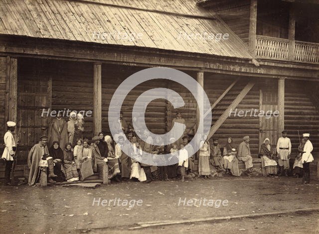 Hard Labor Convicts Visiting with Their Families, 1891. Creator: Aleksei Kuznetsov.