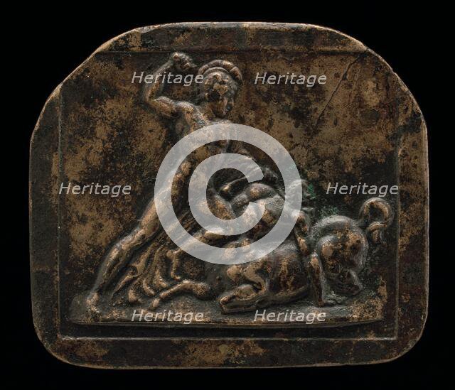 A Warrior Fighting a Centaur, 18th century. Creator: Unknown.