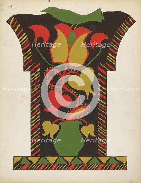 Study for Proposed Portfolio "Decorated Chests of Rural Pennsylvania", 1941. Creator: Unknown.