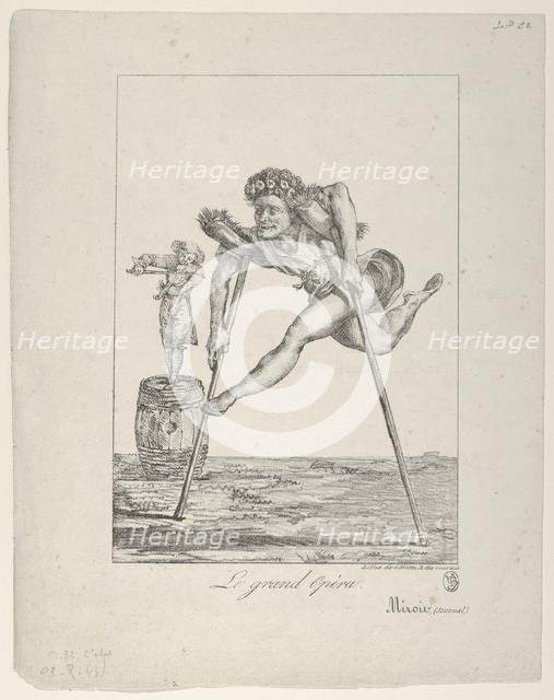 Le Grand Opéra, 1821., 1821. Creator: Eugene Delacroix.