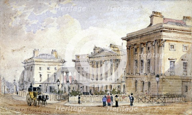 View of Clarence Terrace in Regent's Park, London, 1827. Artist: George Shepherd