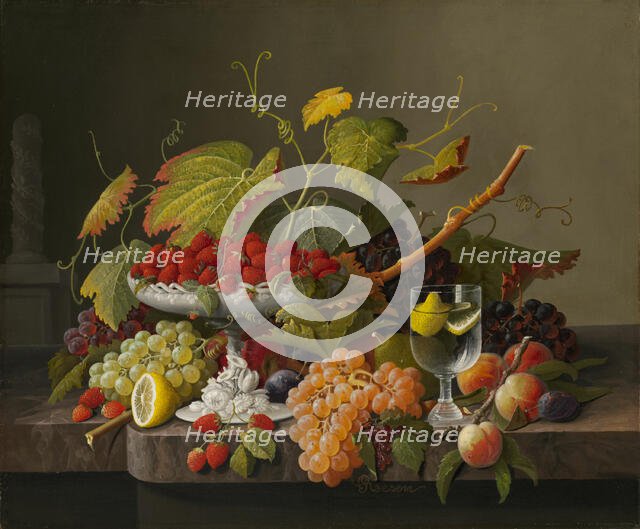 An Abundance of Fruit, c. 1860. Creator: Severin Roesen.