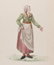 Female costume, 1780. Creator: Carl Wilhelm Swedman.