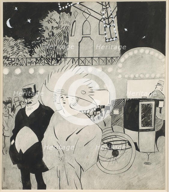 Extérieur du Moulin Rouge, 1908. Creator: Gris, Juan (1887-1927).