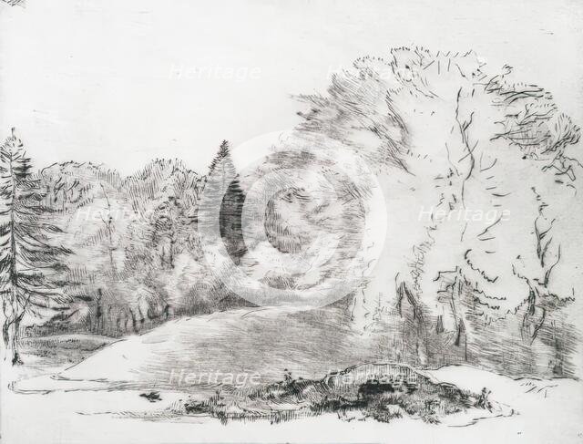 View in Richmond Park, A Small Bridge to the Right, c1826. Creator: Andrew Geddes.