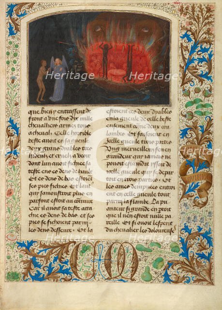 The Beast Acheron; Les Visions du chevalier Tondal, 1475. Creator: Simon Marmion.