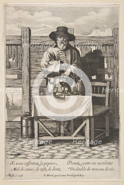 Brandy or Cure Seller, mid to late 17th century. Creator: Abraham Bosse.