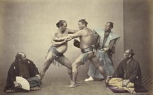 Representatives of Nio, the Japanese Hercules, 1866-1867. Creator: Felice Beato.