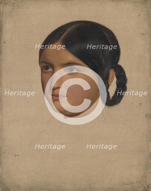 Portrat Study of Mariuccia, 1842. Creator: Adolph Tidemand.
