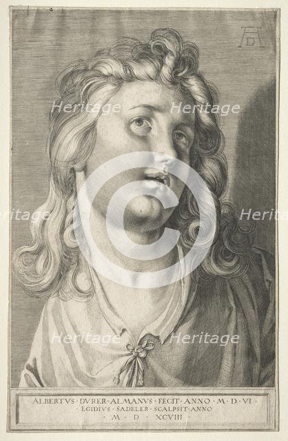 Female Head, 1598. Creator: Aegidius Sadeler (Flemish, c. 1570-1629).