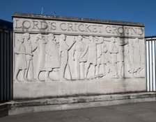 Lords Cricket Ground, Relief Sculpture, St John's Wood, City of Westminster, London, 2012. Creator: Simon Inglis.