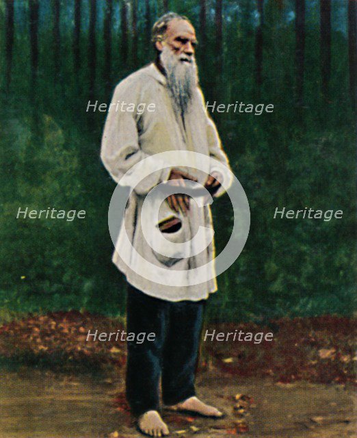 'Graf Tolstoi 1828-1910. - Gemälde von Pri', 1934. Creator: Unknown.