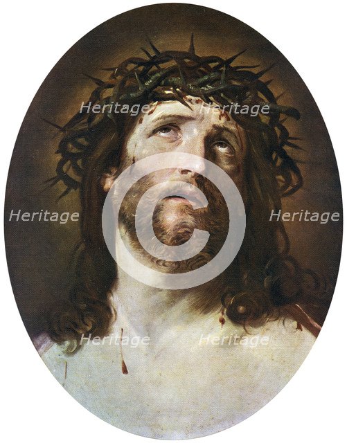 'Head of Christ Crowned with Thorns', 1622-1623, (1912).Artist: Guido Reni