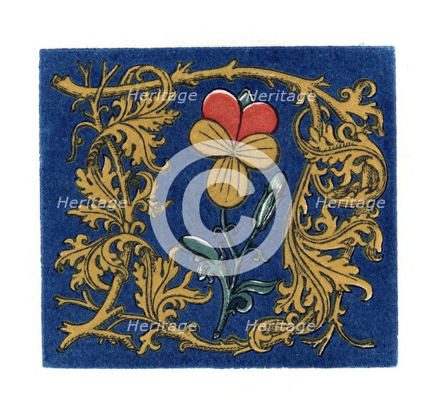 Initial letter 'D', (1843).Artist: Henry Shaw