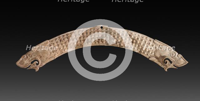 Arc-Shaped Pendant (Huangpei), c. 400-300 BC. Creator: Unknown.