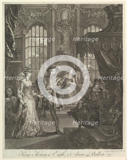 King Henry the Eighth and Anna Bullen, ca. 1728. Creator: William Hogarth.