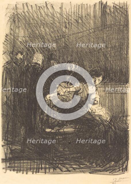 Recess of the Hearing, 1914. Creator: Jean Louis Forain.