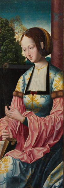 Saint Barbara, c. 1520. Creator: Master of the Holy Blood (Netherlandish).