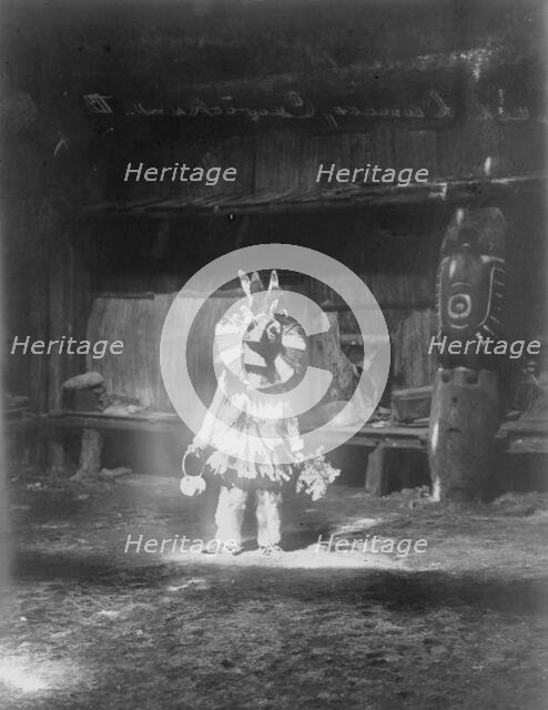 Masked dancer, Cowichan, c1913. Creator: Edward Sheriff Curtis.