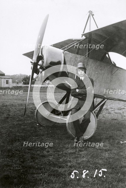 Enoch Thulin, Swedish aviator, Landskrona, Sweden, 1915. Artist: Unknown