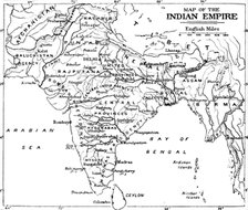 'Map of the Indian Empire', c1912. Artist: Unknown.