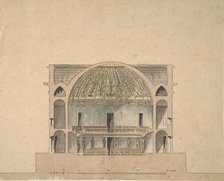 Design for the Interior Elevation of a Theater, ca. 1800. Creator: Anon.