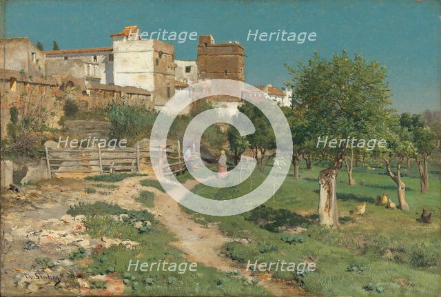 From Seville in Spain, 1882. Creator: Christian Skredsvig.