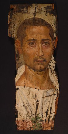 Mummy Portrait of a Bearded Man, A.D. 220-235. Creator: Unknown.