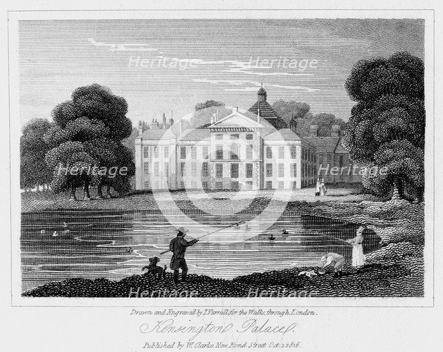 Kensington Palace, London, 1816.Artist: I Varrall