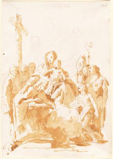 The Virgin and Child Adored by Bishops, Monks, and Women, 1735/1740. Creator: Giovanni Battista Tiepolo.