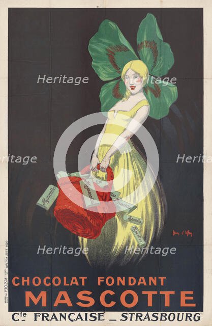 Chocolat fondant Mascotte. Compagnie française, Strasbourg , 1920. Creator: D'Ylen, Jean (1886-1938).