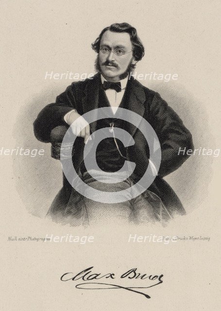 Portrait of the composer Max Bruch (1838-1920), 1870.