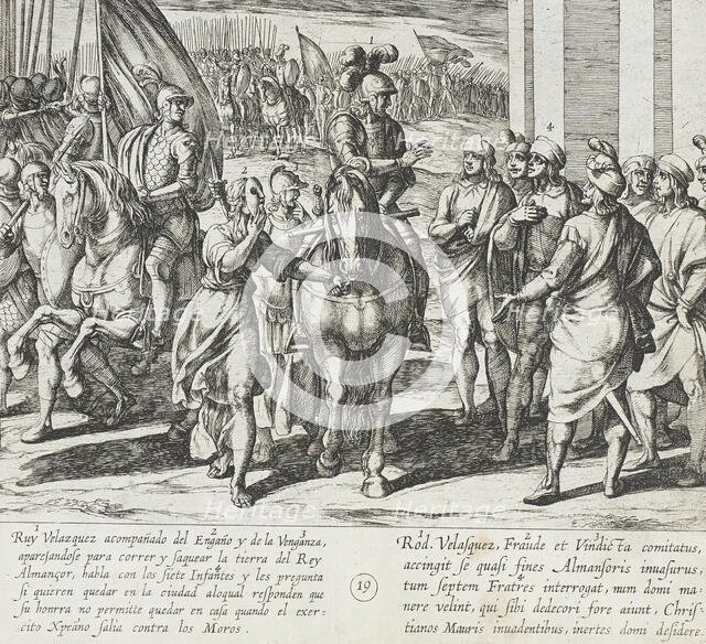 The Infantes Offer to Accompany Ruy Velazquez in His Campaign Against the Moors, 1612. Creator: Antonio Tempesta.