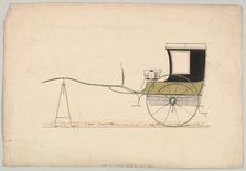 Design for "Car à Deux Roues" (Vehicle with two wheels), ca. 1870. Creator: Unknown.