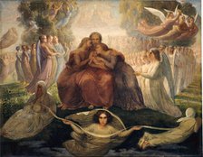 Le Poème de l'âme (Poem of the Soul). Génération divine (Divine generation), 1854. Creator: Janmot, Louis (1814-1892).
