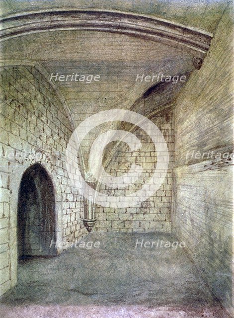 St Michael's Crypt, Aldgate, London, 1876. Artist: John Phillipps Emslie