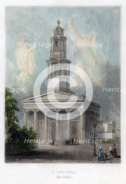 New church, St Pancras, London. Artist: Unknown