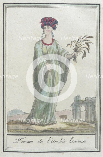 Costumes de Différents Pays, 'Femme de l'Arabie Heureuse', c1797. Creators: Jacques Grasset de Saint-Sauveur, LF Labrousse.