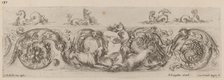 Ornamental Frieze with Marine Creatures, probably 1648. Creator: Stefano della Bella.