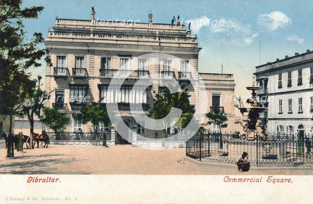 'Gibraltar - Commercial Square', c1900.  Artist: Unknown.