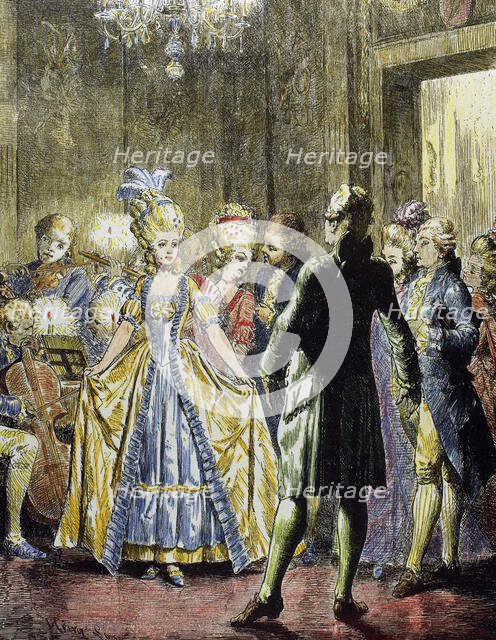 Minuet dance, France, 18th century.  Creator: Unknown.