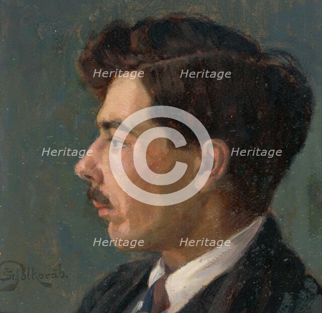 Portrait of the artist J. Korezska, 1920-1921. Creator: Stefan Polkorab.