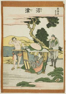Numatsu, from the series "Fifty-three Stations of the Tokaido (Tokaido gojusan tsugi)", Japan, c1806 Creator: Hokusai.