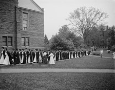 Seniors marching to chapel, Mount Holyoke College, South Hadley, Mass., c1908. Creator: William H. Jackson.