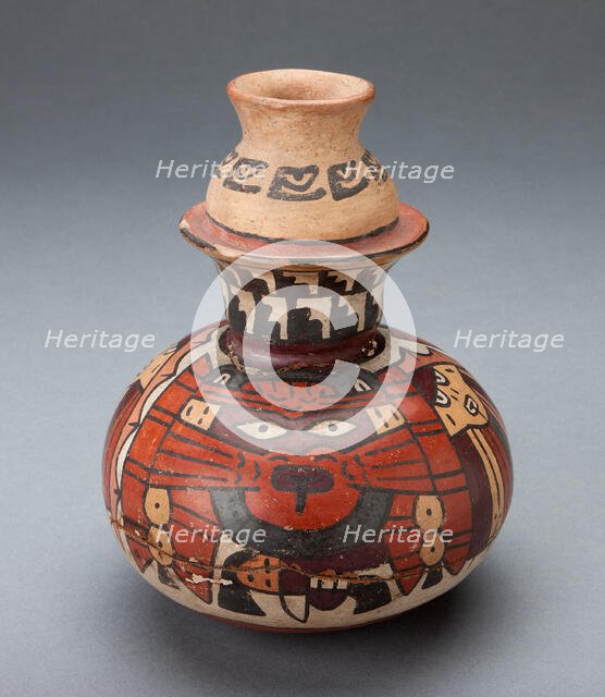 Jar with Intricate Spout Depicting a Ritual Performer, 180 B.C./A.D. 500. Creator: Unknown.