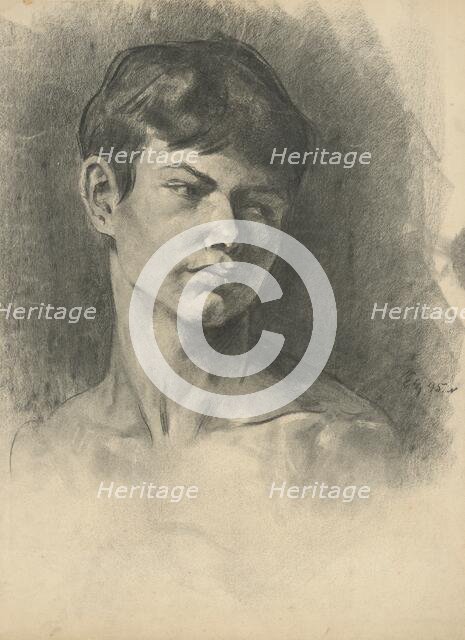 Boy's head, 1895. Creator: Július Éder.