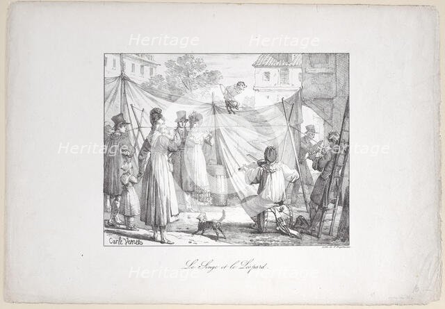 The Monkey and the Leopard (The Monkey), 1818. Creator: Godefroy Engelmann.