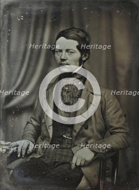 Self-portrait of the daguerreot typist and manufacturer Johan Wilhelm Bergström (1812-1881), c1850.  Creator: Mats Landin.