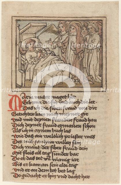 The Virgin Appearing to a Dying Priest, 1470s. Creator: Unknown.