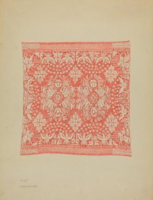 Tablecloth, 1935/1942. Creator: Elizabeth Valentine.